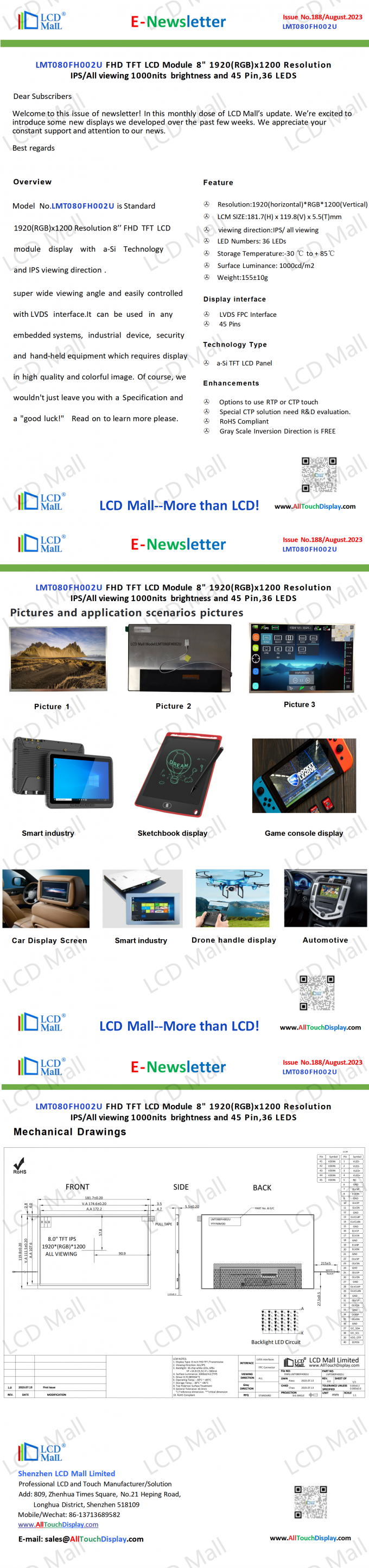 ultime notizie sull'azienda ISSUE 188 Newsletter_8.0 pollici LMT080FH002U Da LCD Mall  0