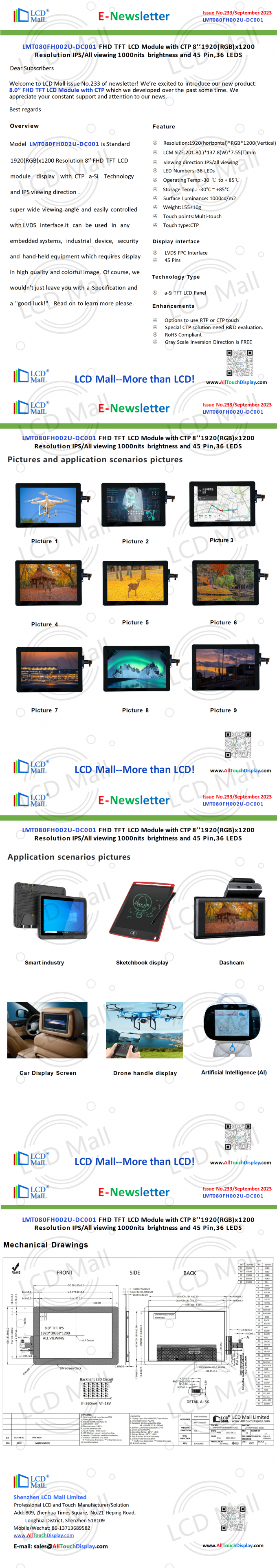 ultime notizie sull'azienda LMT080FH002U-DC001 dal centro commerciale LCD  0