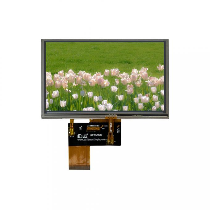 5.0 pollici Paesaggio TFT LCD Display 800*480 Risoluzione 550nits Interfaccia RGB a 40 pin Pannello touch capacitivo per Smart Home 0