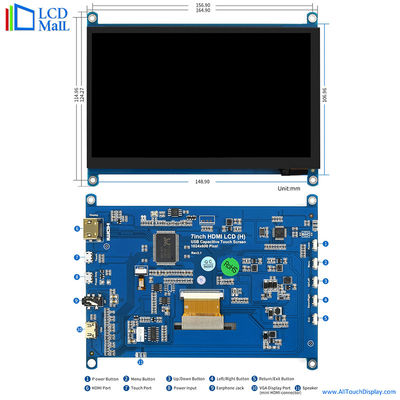 comprare Display TFT HDMI da 7 pollici 1024*600 punti Interfaccia HDM 6 O'Clock Visualizzazione online manufacture