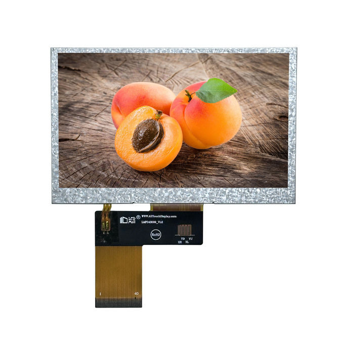 4.3" TFT trasmettitore 480x272 280nits IPS Glass RGB Display LCD da 4,3 pollici con OEM/ODM PCAB/CPT/RTP 2