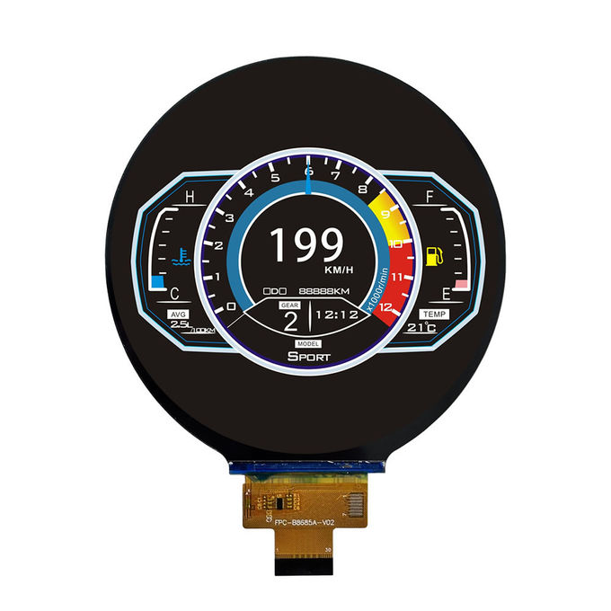 Modulo LCD TFT altamente resistente con connettore FPC 5S2P VF 30±1.2V IF 40mA 0
